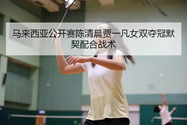 马来西亚公开赛陈清晨贾一凡女双夺冠默契配合战术